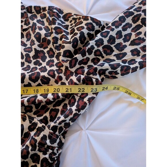 BEAUTIFUL by Lawrence Zarian Dress Women's 16 Cheetah Leopard Faux Wrap Career - Picture 11 of 12
